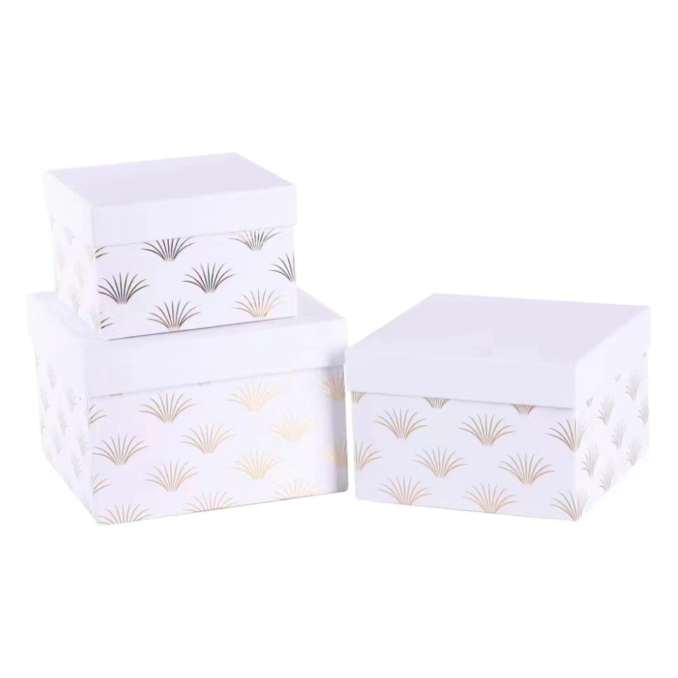 Tapa de impresión cuadrada caja de regalo joyería caja de lápiz labial cumpleaños caja de regalo de Navidad jabón caja de flores en stock