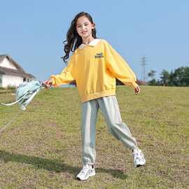 女童春秋两件套2025洋气新款中大儿童网红运动秋装小女孩休闲套装