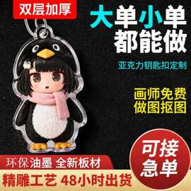 定制钥匙扣亚克力可感应nfc唱片透明亚克力立牌创意周边定做挂件