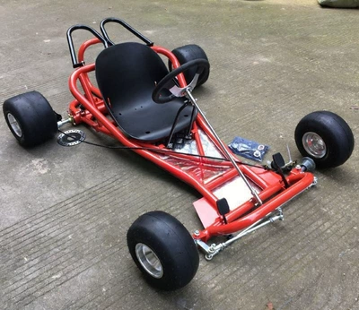 Motorcycle frame | Steering Rear Axle Rear Bridge - blue-frame-seat-cushion-without-wheels-or-rings