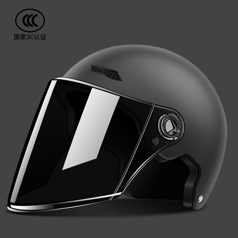 Motosiklet kaskı (dəbilqə) – Universal Helmet - onyx-black-sunscreen-long-visor-lightweight-breathable-one-size