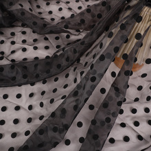 现货圆形2CM植绒波点欧根纱童装晚礼服舞蹈服桌旗洛丽塔蕾丝辅料