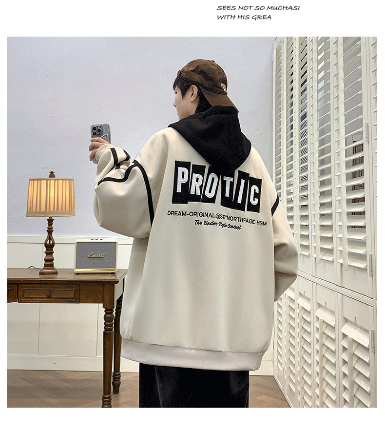 001 Giacca e cappotto primaverili e autunnali per adolescenti, studenti delle scuole medie, elegante uniforme da baseball, jeans coordinati, tre pezzi_voghion.com