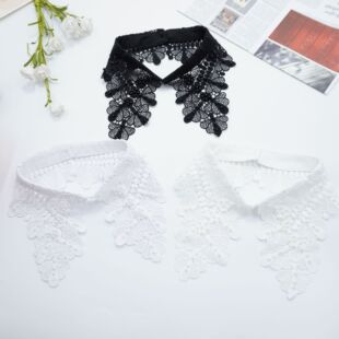 New milky white grape channeling creative design Joker foreign trade fake collar factory direct black collar wholesale