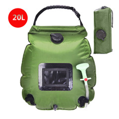 20l軍グリーンシャワーバッグ入浴バッグ屋外キャンプキャンプ風呂水袋太陽エネルギー加熱クロスボーダー人気