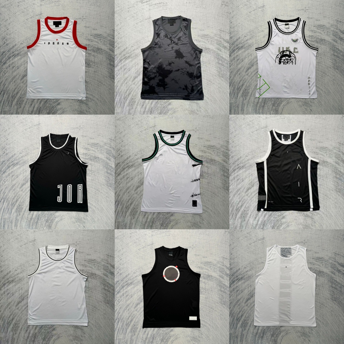 New American Basketball Vest Men's Quick-Drying Loose Breathable Vest Sleeveless Training Fitness Wear Tank Top