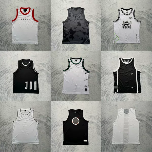 New American Basketball Vest Men's Quick-Drying Loose Breathable Vest Sleeveless Training Fitness Wear Tank Top