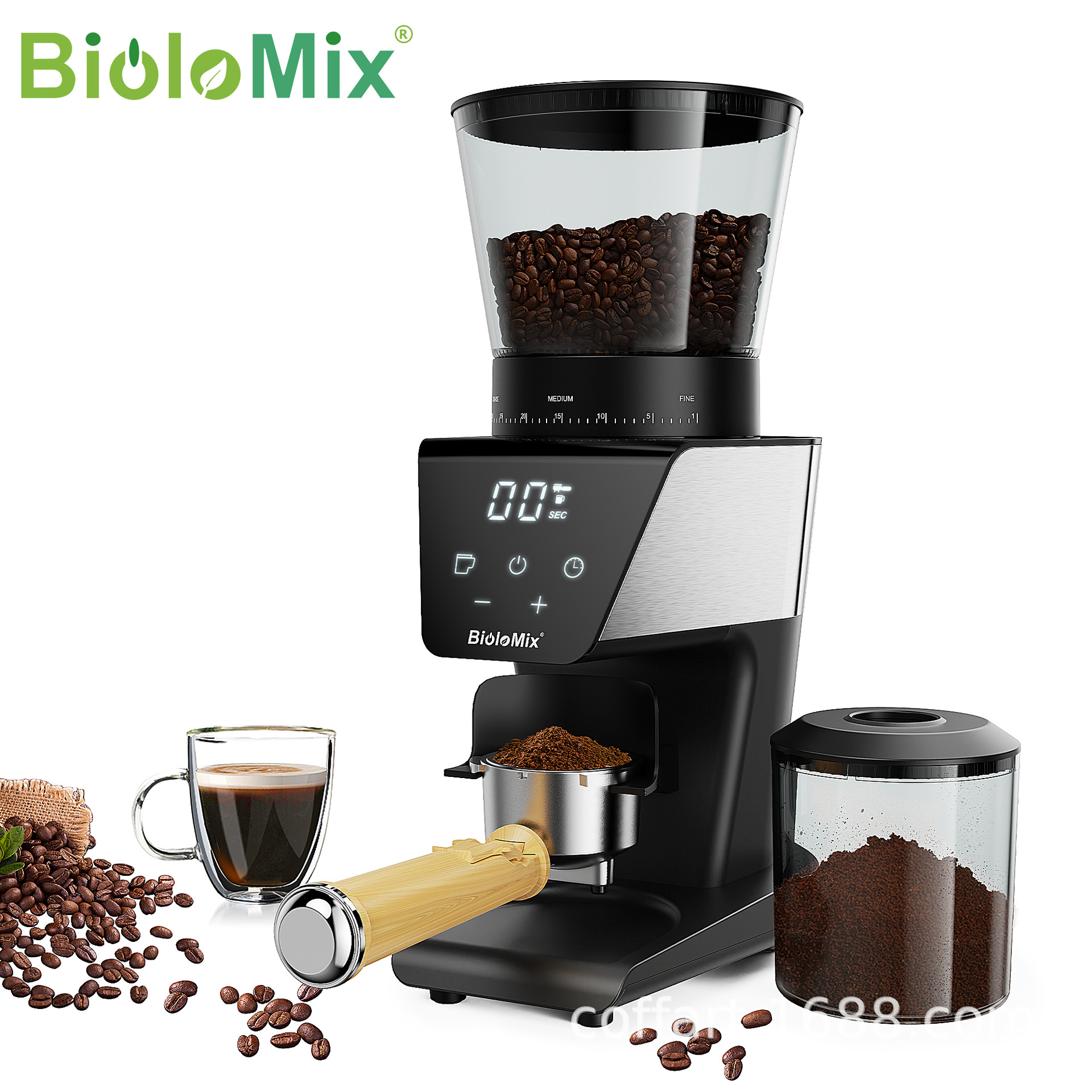 Molinillo de café eléctrico transfronterizo molinillo de café molinillo de grano molinillo de café Burr image 7