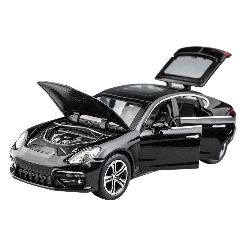 Aleación de coche 1:32 Pa modelo de coche de tracción frambuesa tire hacia atrás con sonido y luz niño modelo de coche de juguete Decoración