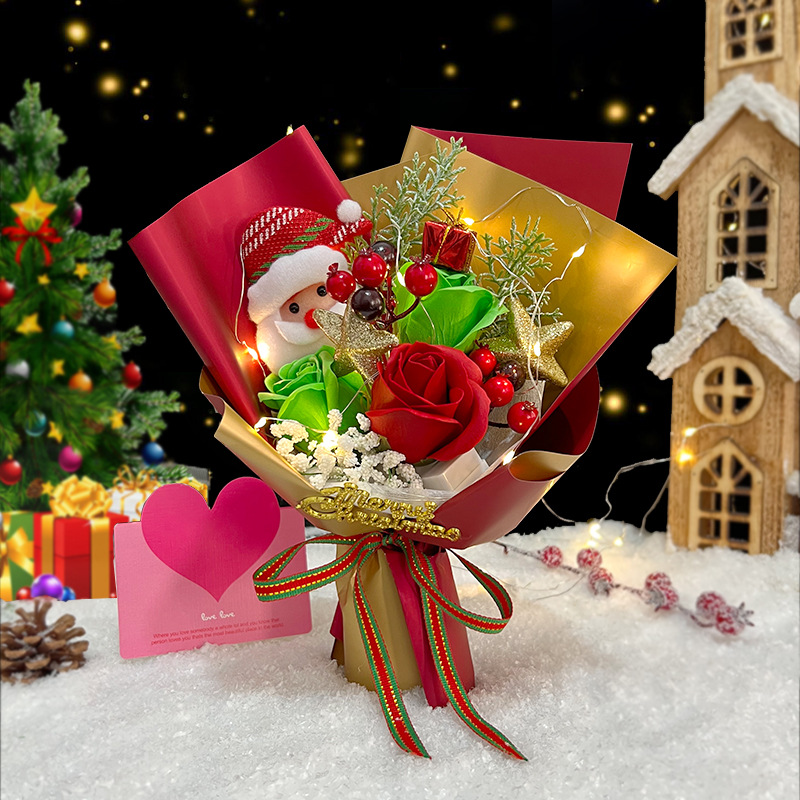 新款聖誕小禮品批發 創意雪人花束可代發 公司活動禮物送女生閨蜜