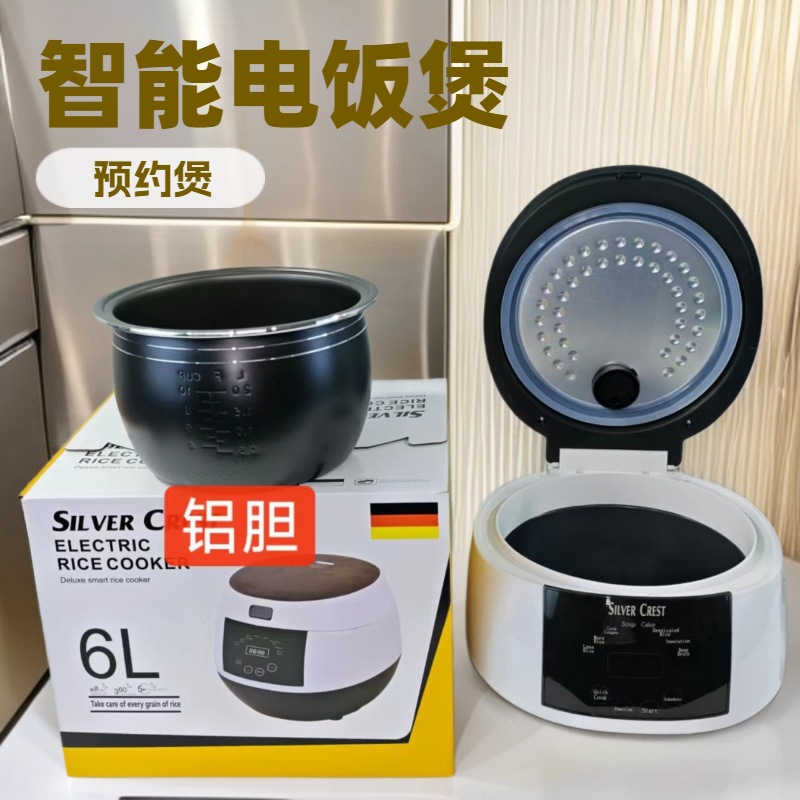 Cross-Border 6-Liter Smart Rice Cooker Large Capacity Household Non-Stick Rice Cooker Multi-Function Timed Rice Cooker Wholesale