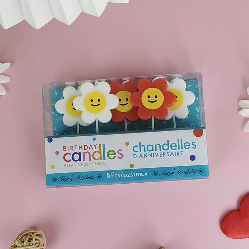 Paraffin Material Birthday Flower Paraffin Party Candle 1 Set