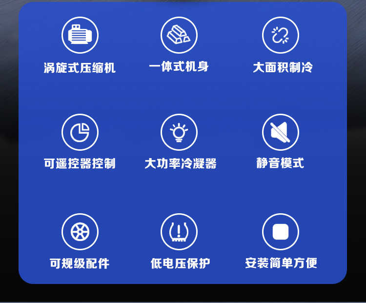 Car overhead all-in-one air conditioner intelligent frequency conversion car refrigeration 12v24v car truck RV excavator air conditioner