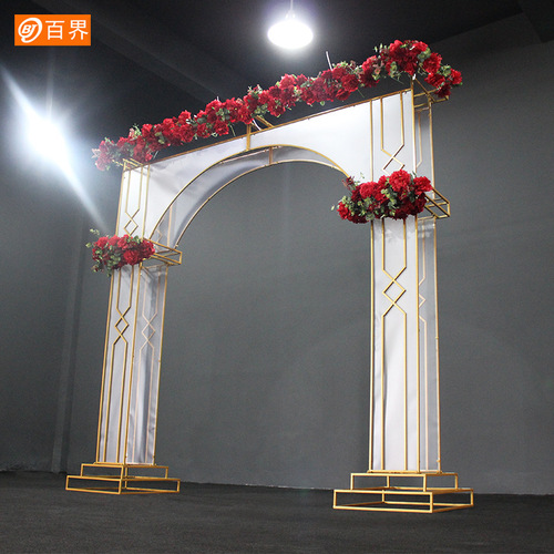 New Style Iron Arch Wedding Sunlight Film Prop Decoration Transparent Film Display Stage Background Film Arch