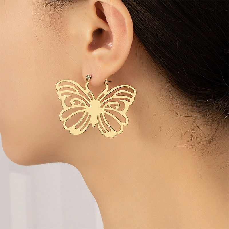 Summer brand fashionable metal trend earrings, European style, 2022, simple and elegant design