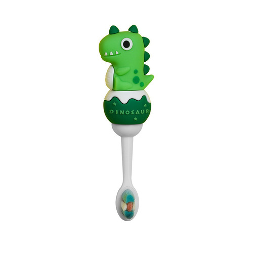 Children's toothbrush 1 soft bristles 2 years old 3 to 6 years old and above baby tooth protection training dinosaur toddler milk toothbrush set