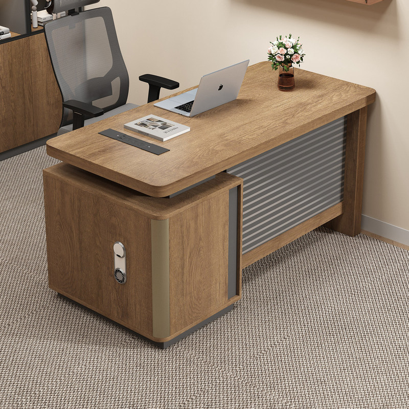 Office desk for one person, modern and simple, with lock and drawer, desktop computer table, home writing desk Office desk for one person, modern and simple, with lock and drawer, desktop computer table, home writing desk