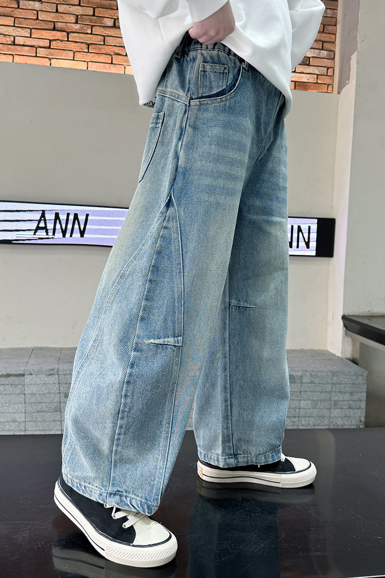 2510 Scimitar Jeans Denim Blue Trousers New Children's Miscellaneous European And American Jeans_voghion.com