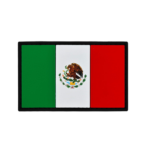 供应 墨西哥国旗刺绣魔术贴旗帜补丁MEXICO徽章户外包配布贴