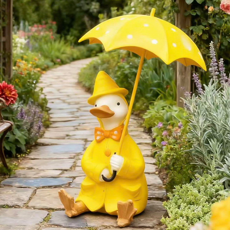 Outdoor Garden Decoration Duck Figurine for Yard, Villa, Homestay, Balcony Setup, Trendy Landscape Decoration Animal