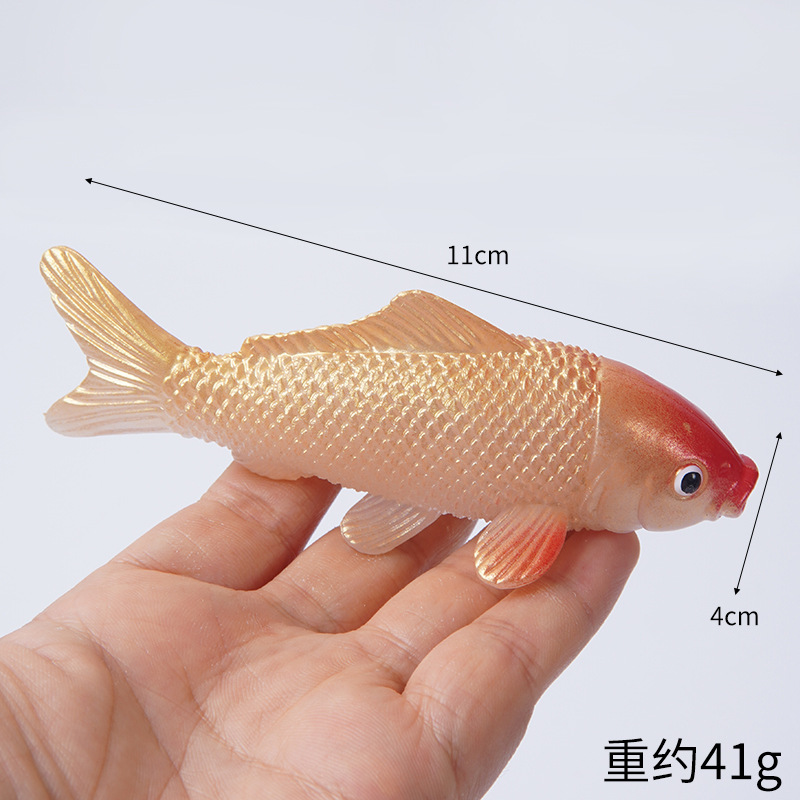 Pegamento blando de PVC simulación Koi colgante mini simulación Koi Carpa dorada modelo Koi colgante de llavero