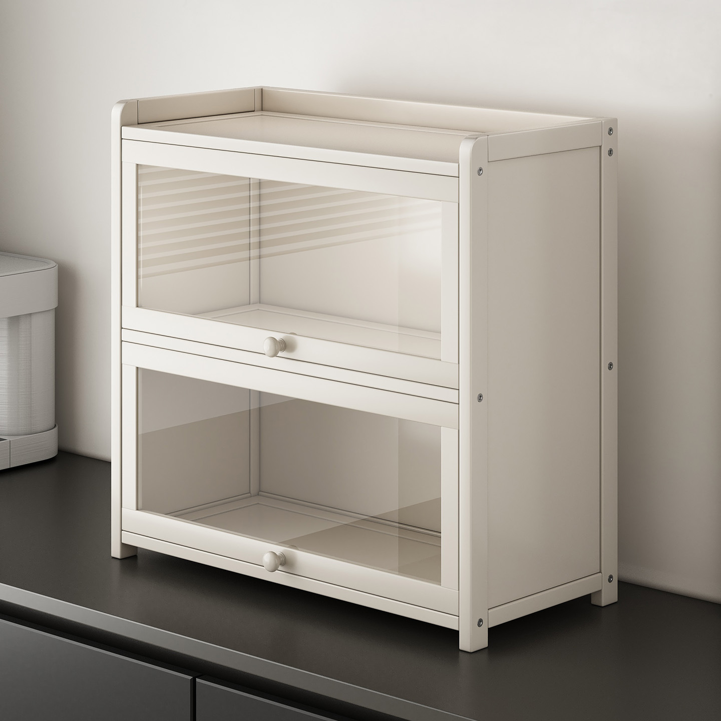 Desktop Tea Cup Water Cup Coffee Cup Tea Set Storage Table Dustproof Cabinet Storage Rack Cup Holder Dining Table Countertop Cup Holder