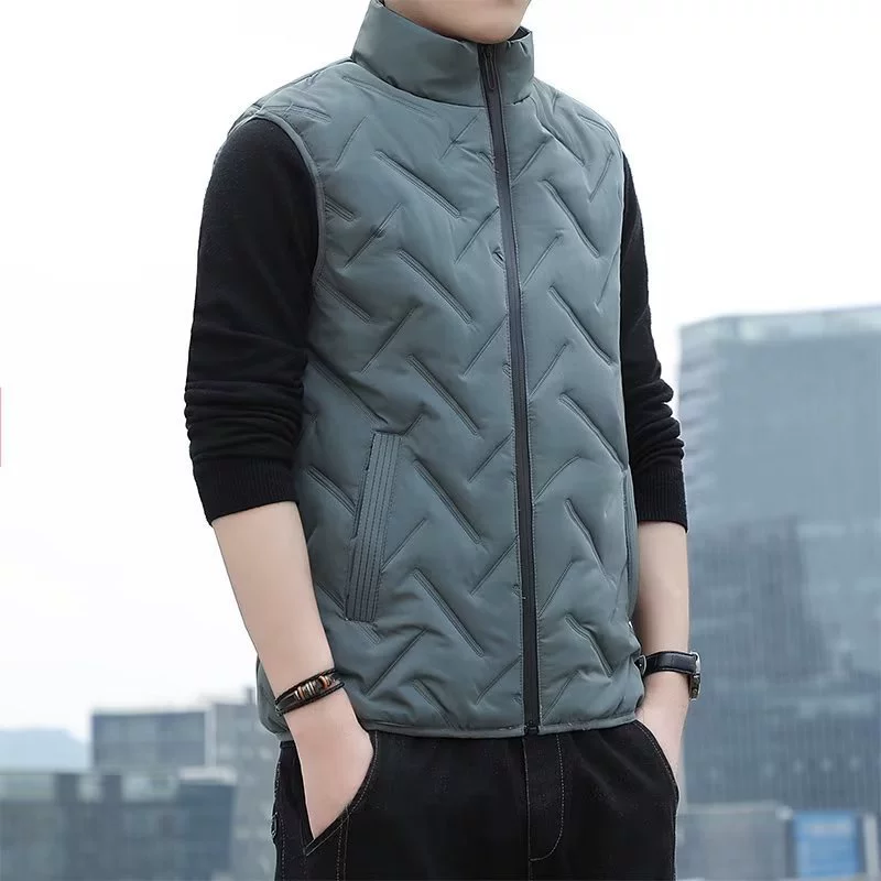 Трансграничная хлопковая куртка жилет для мужчин зимой толстый теплый большой размер воротник