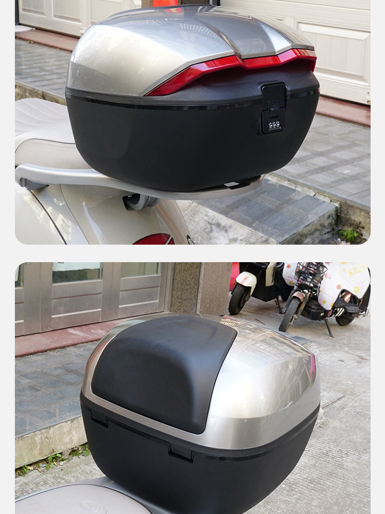 Suitable for Ninebot Yadea Electric Scooter Trunk, Battery Car Password Lock Trunk, Large Capacity Rear Trunk, Universal