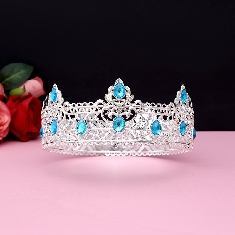 Los hombres de oro rey corona tocado adulto cumpleaños corona Halloween etapa ópera rendimiento unisex