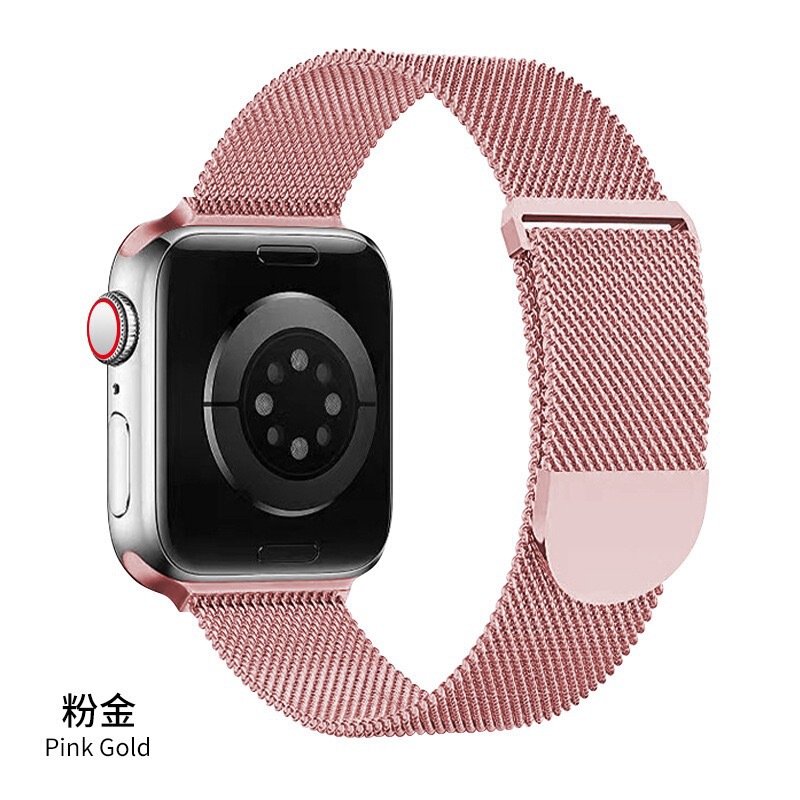 Applewatch ダブルセクションミラネーゼストラップ金属半円磁気 Apple Watch ストラップ新しいスタイルに適しています|undefined
