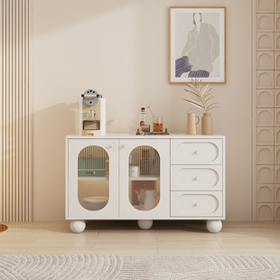 L&French Cream Style Solid Wood Chest of Drawers Bedroom Storage Cabinet Storage Cabinet Wall Storage Cabinet Bedside Cabinet Living Room Vertical