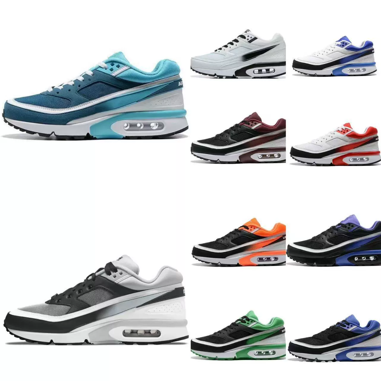 2022 новые трансграничные экспортные кроссовки MAX BW91 на воздушной подушке, сетчатые дышащие и износостойкие мужские и женские кроссовки для спорта и отдыха.