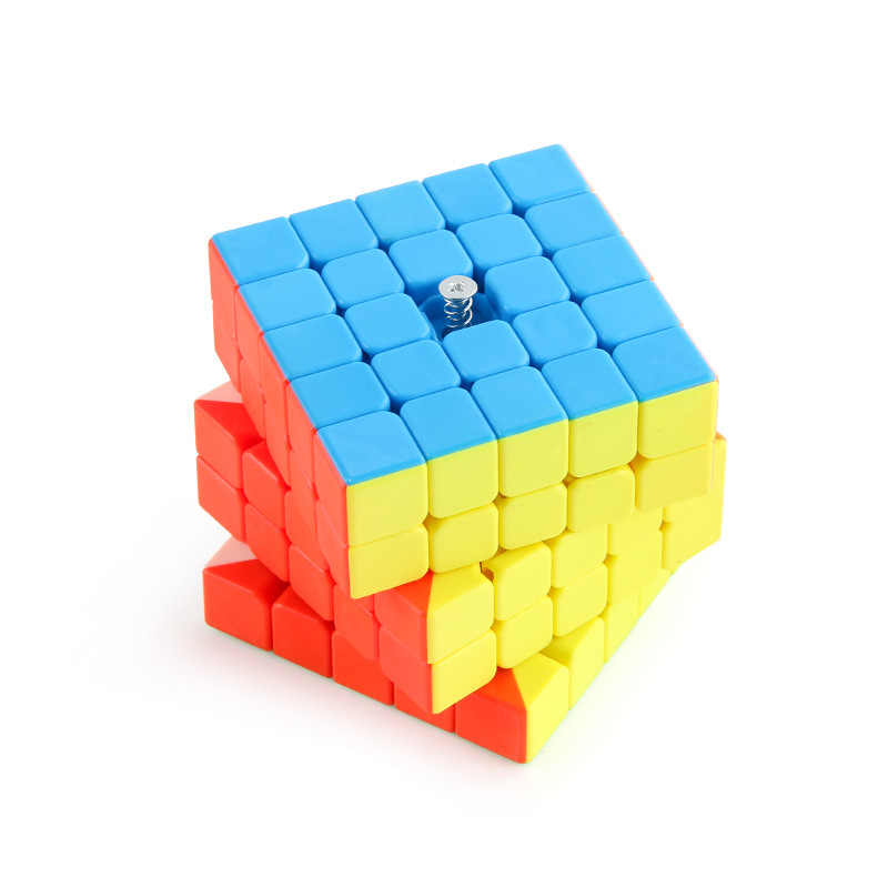Exportación transfronteriza nuevo rompecabezas de color sólido Cubo de cuarto y quinto orden suave rotación de fondo blanco y negro pegatina Cubo de juguete al por mayor