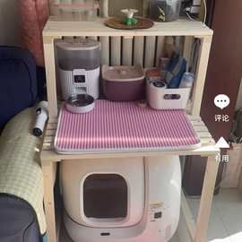 KBQ1猫砂盆架多层置物架收纳架花架阳台整理架实木