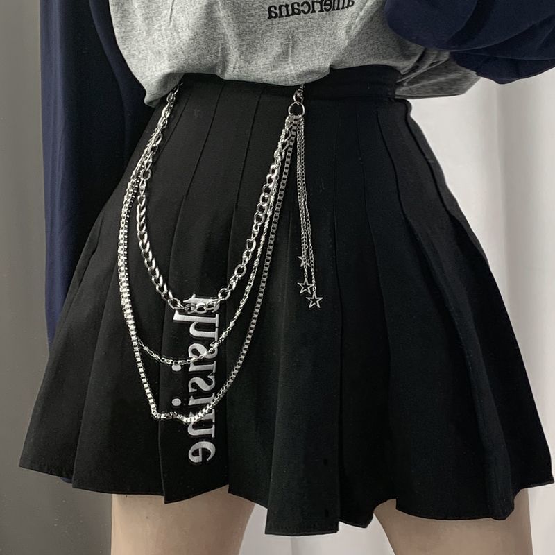 腰链女酷ins链条星星装饰朋克腰链裤链子配饰 jk裙子嘻哈饰品裤链|undefined