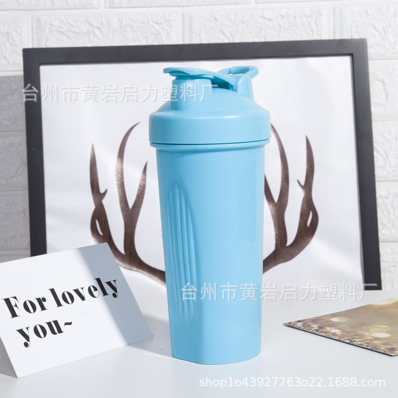 Suministro directo de fábrica 600ml Shake taza proteína polvo batido plástico al aire libre fitness deportes publicidad regalo impresión