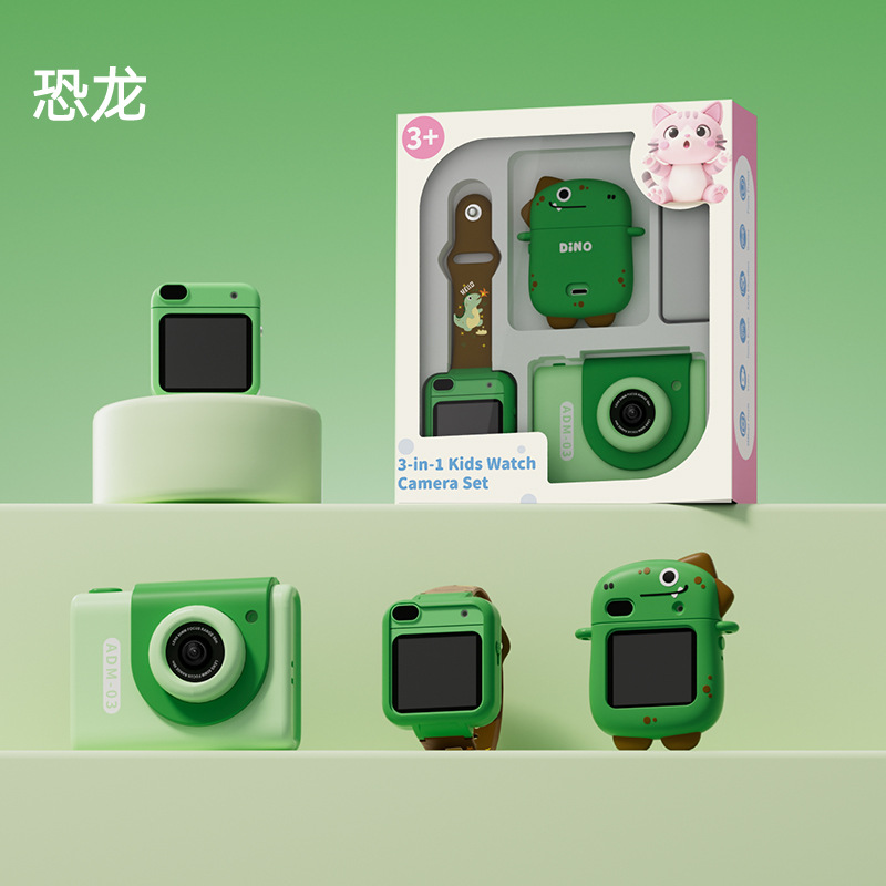 Dinosaur, watch, camera
