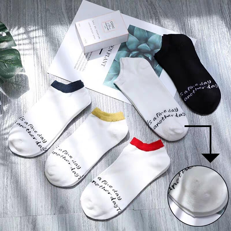 Men's socks student moisture wicking breathable sports socks spring and summer thin ins trendy all-match short socks