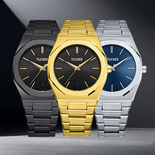 Cross-border explosions simple men's quartz watch stainless steel strap waterproof luminous men's business watch wholesale