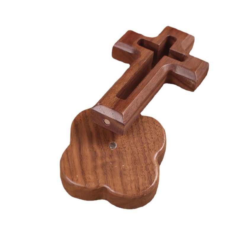 Nueva madera transfronteriza bricolaje transfronterizo Amazon Venta caliente de madera adornos cruzados artesanías de madera en casa