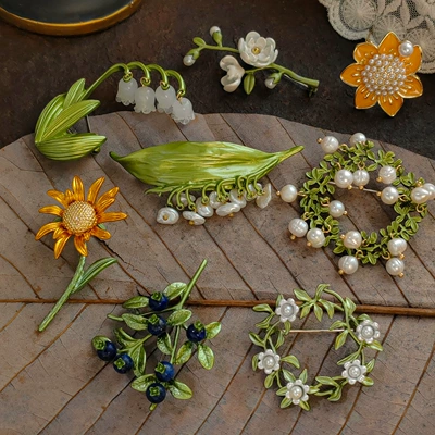 Leaf Brooch Corsage Spot Wholesale: Yaxa sancaqları