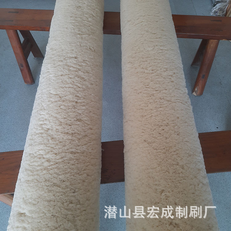 直供抛光皮革鞋布轮辊 抛光羊毛轮猪鬃马尾毛刷木板剑麻滚刷