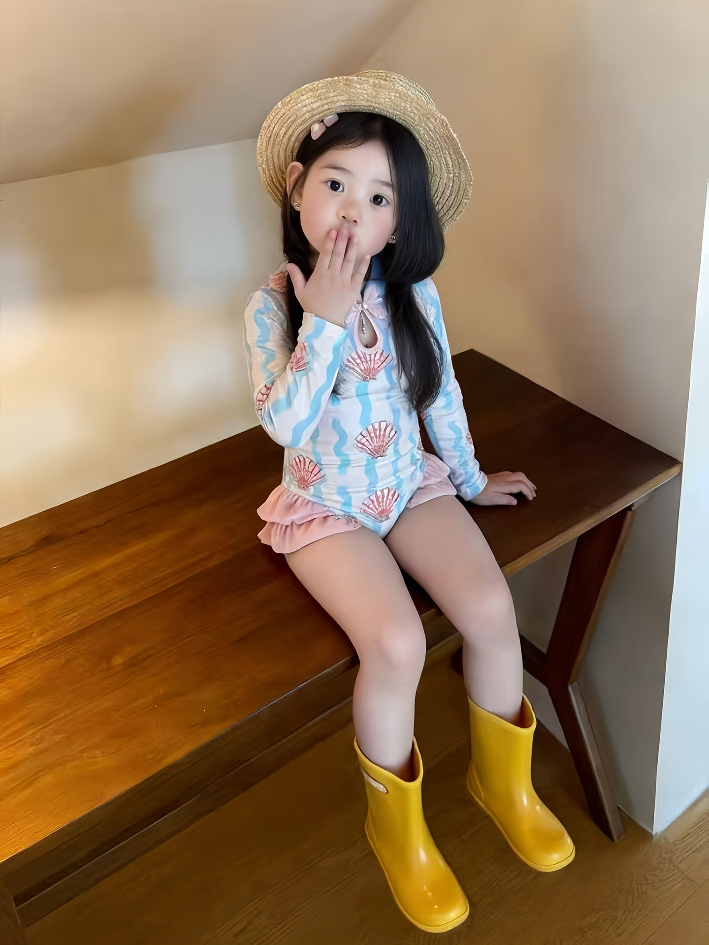 Children's marine swimwear, sun protection 2