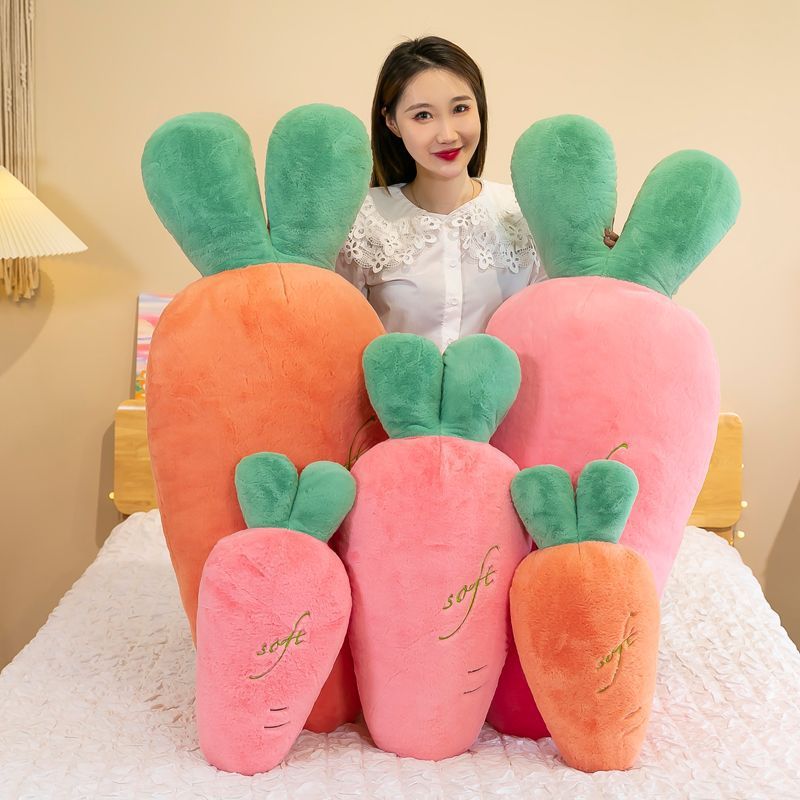 당근 베개 긴 베개 귀여운 다리 봉제 장난감 큰 인형 침대 잠자는 헝겊 인형 민이