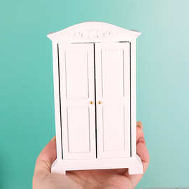 1:12娃娃屋Dollhouse微缩迷你家具模型工艺品摆件儿童过家家衣柜