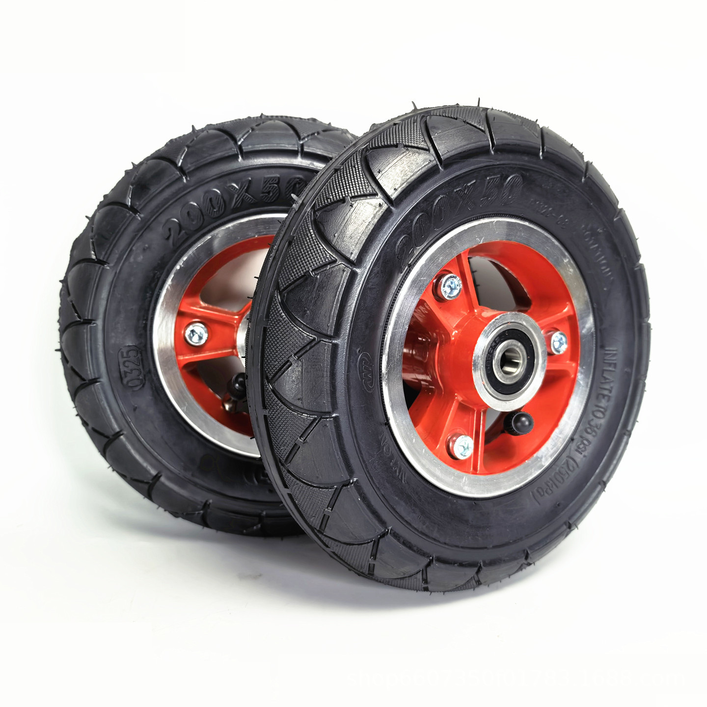 8inch Haogebeizhenhubang electric wheelchair front small wheel assembly 200x50 inflatable inner and outer tire complete wheel