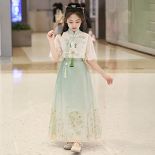 儿童马面裙女童夏装2026新款中国风套装小女孩高端唐装汉服女大童