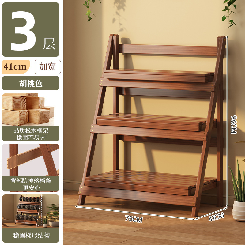 Balcón estante de madera plegable anticorrosión patio al aire libre planta suculenta coloca planta