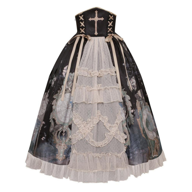 オリジナルデザイン蝶时计opロリータサスペンダードレス日常可爱いlolita甘いドレス6616|undefined