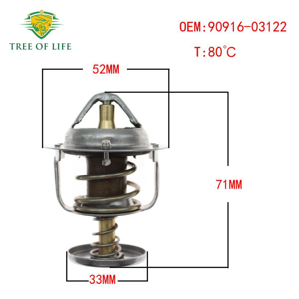 90916 - 03122 Aplicable al termostato del motor de 80 °C Citroën logotipo Toyota image 4